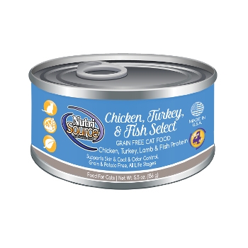 NutriSource® Grain Free Chicken, Turkey & Fish Select Canned Cat Food