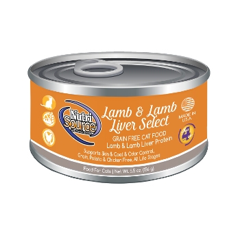 NutriSource® Lamb & Lamb Liver Select Grain Free Canned Cat Food