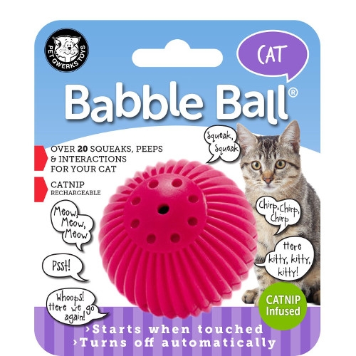 Pet Qwerks Babble Ball with Catnip Infused