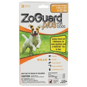 ZoGuard Plus Flea & Tick Drops For Dogs 5-22 lbs