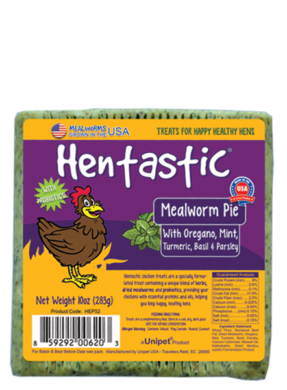 Hentastic Mealworm Pie - 10oz Treat w/ Mixed Herbs