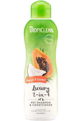 TropiClean Papaya & Coconut Luxury 2-in-1 Shampoo