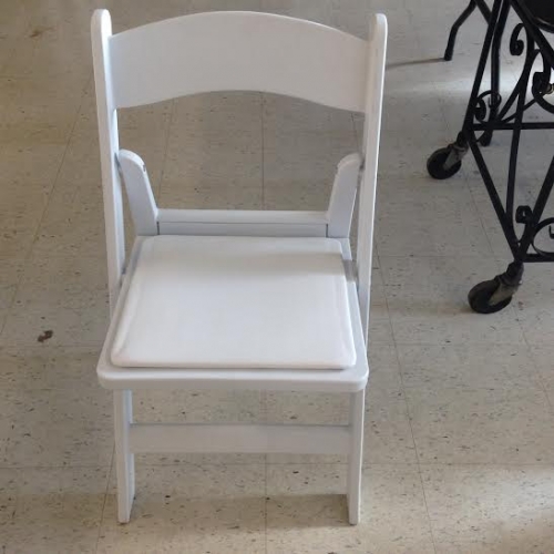PRE White Resin Folding Chair