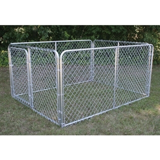 Stephens Pipe & Steel Complete Silver Kennel, 6ft X 8ft X 4ft