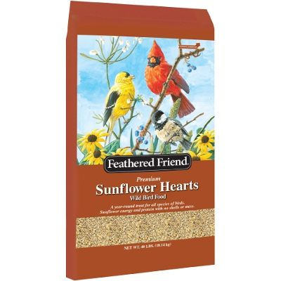 Feathered Friend Sunflower Hearts Wild Bird Food, 40lb