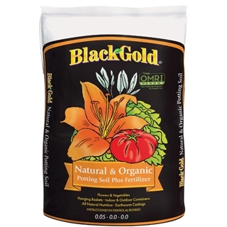 Black Gold Natural & Organic Potting Soil Plus Fertilizer, 16 Quarts