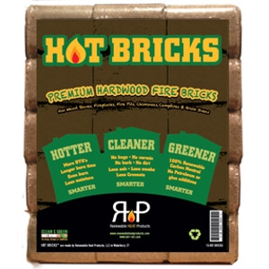 Hot Bricks Hardwood Fuel, 8 Pack