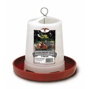 Little Giant Red Plastic Hanging Feeder, 3 lbs.