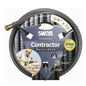 Swan Contractor Heavy Duty Water Hose, 3/4in X 75ft