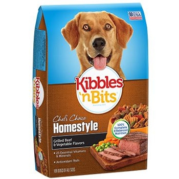 Kibbles N Bits Homestyle Beef Dry Dog Food, 40 lbs.