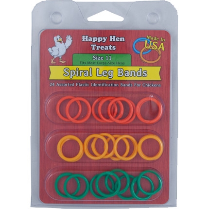 Happy Hen Spiral Leg Bands, Size 11 Large