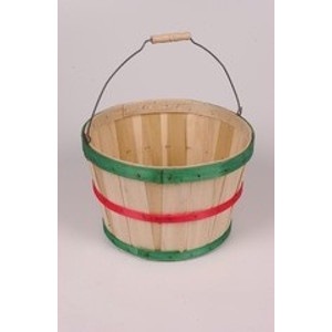 Multicolored Half Bushel Basket with Handle
