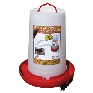 Heated Poly Poultry Waterer, 3 gallons