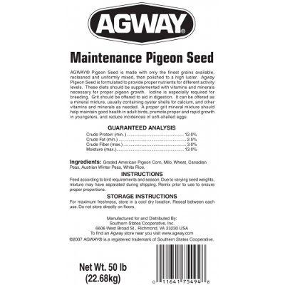 Agway Maintenance Pigeon Seed with Corn, 50 lbs.
