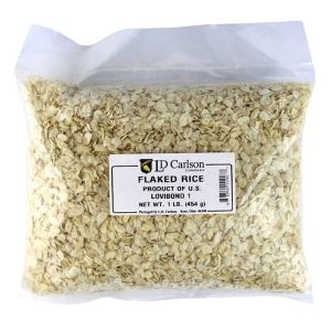 FLAKED RICE 1 LB BAG OF GRAIN 