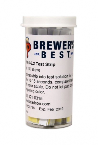 BREWER'S BEST® pH PAPERS BEER RANGE 4.6-6.2 100/VIAL