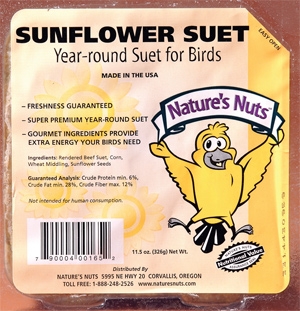 Nature's Nuts Sunflower Suet