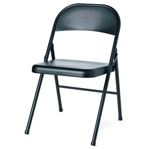 Wok & Pan Ind Inc. Steel Folding Chair, Black, Must Purchase in Quantities of 4