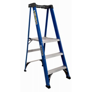 Louisville 3-Step Platform Ladder, Fiberglass, Type II Rating