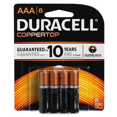 AAA Coppertop Batteries, 8 Pack