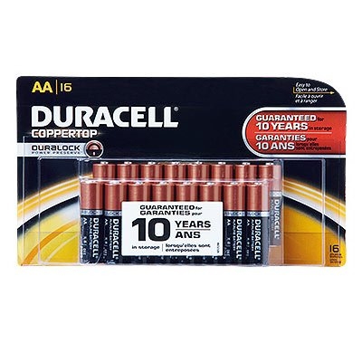 'AA' Alkaline Batteries, 16 Pack