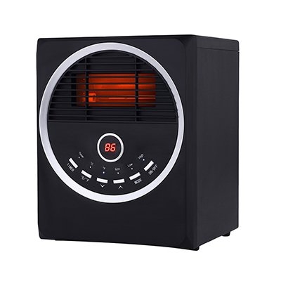 Black Konwin Infrared Quartz Heater, 1500-Watts