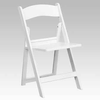 Hercules Series White Resin Folding Chair