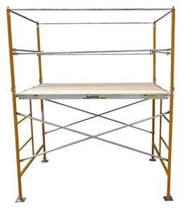 5 Ft High Scaffolding Platform with Safety Rails - No Wheels