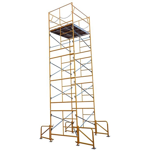 15 Ft High Standard Platform with Safety Rail and Outriggers - No Wheels
