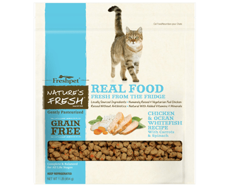 Freshpet Nature’s Fresh Grain Free Chicken & Ocean Whitefish Cat Food Recipe