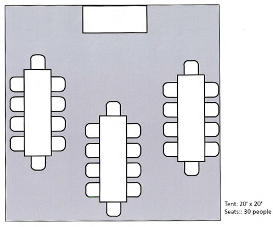 30 person seating diagram
