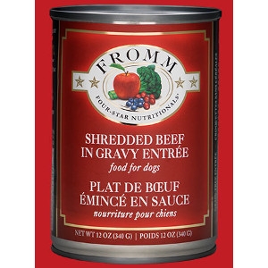 Four-Star Shredded Beef in Gravy Entree for Dogs