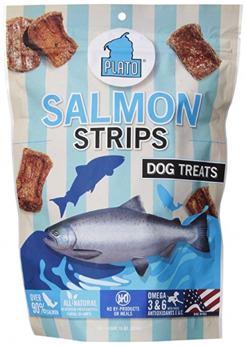 Plato Salmon Strips Dog Treats