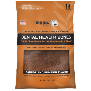 Indigenous Carrot & Pumpkin Dental Health Bones for Dogs