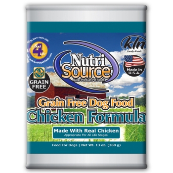 NutriSource Grain Free Chicken Canned Dog Food, 13 oz.