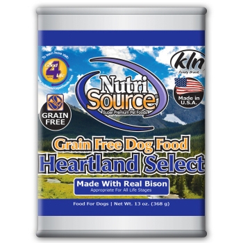 NutriSource Grain Free Heartland Select Canned Dog Food, 13 oz.