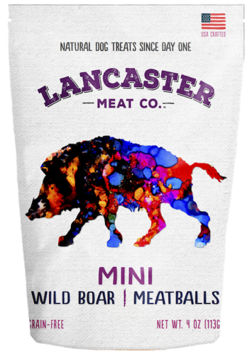 Wild Boar Mini-Meatballs Dog Treats by Lancaster Meat Co.