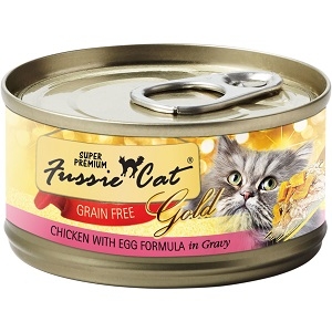 Fussie Cat Chicken with Egg Canned Cat Food, 2.82 oz.