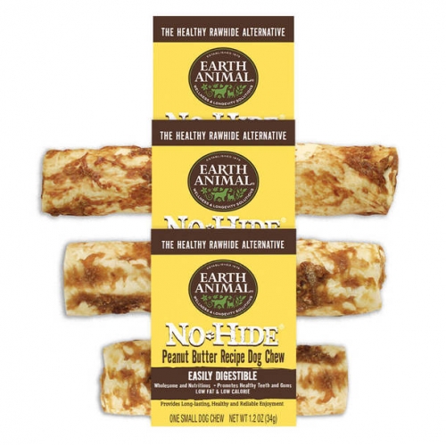 Earth Animal No-Hide Vegetarian Peanut Butter Chews for Dogs