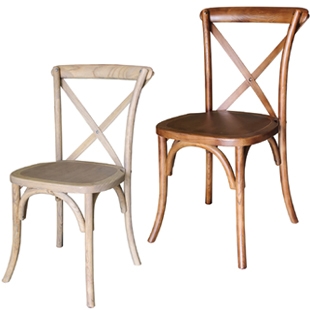 Vineyard Cross Back Wooden Chairs
