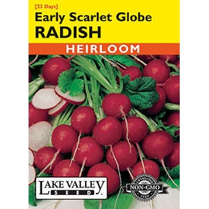 Early Scarlet Globe Heirloom Radish Seeds by Lake Valley Seed