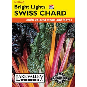 Bright Lights Swiss Chard Seeds by Lake Valley Seed