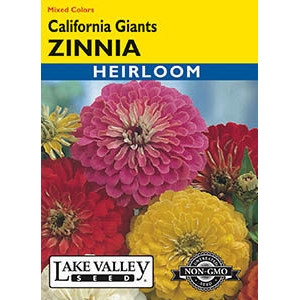 Mixed Colors California Giants Heirloom Zinnia Seeds