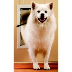Freedom Aluminum Pet Door White Medium