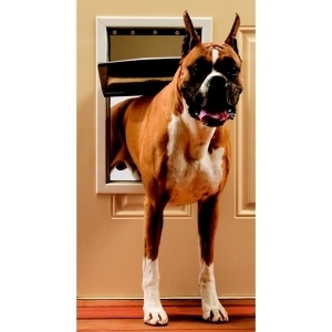 Freedom Aluminum Pet Door White Large