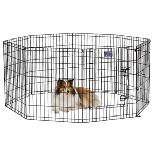 Exercise Pen W/ Door Black 24 X 30