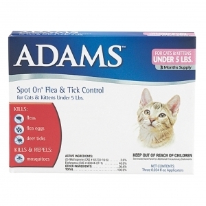 Adams Flea & Tick Spot On For Cats And Kittens