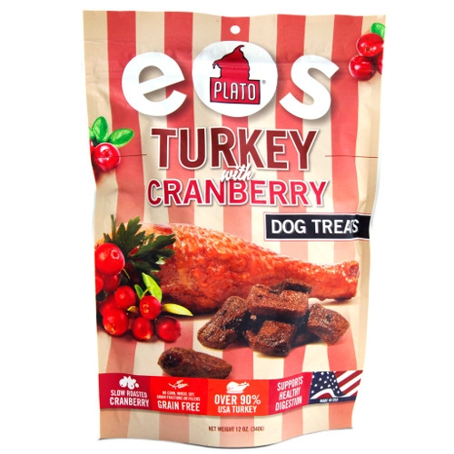 Plato Eos Turkey with Cranberry Real Strips Dog Treats