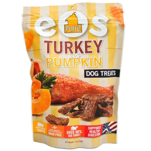 Plato Eos Turkey with Pumpkin Real Strips Dog Treats
