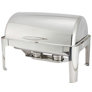 Chafing Dish - 8 QT., Stainless Steel, Rolltop, Full pans & fuel holders included